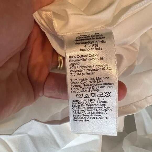 J.Crew Collection Maris dress in cotton-blend poplin White Size 10 CA691 - Picture 7 of 9